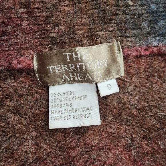 The Territory Ahead Shawl Collar Wool Wrap Cardigan Sweater S - Picture 4 of 4